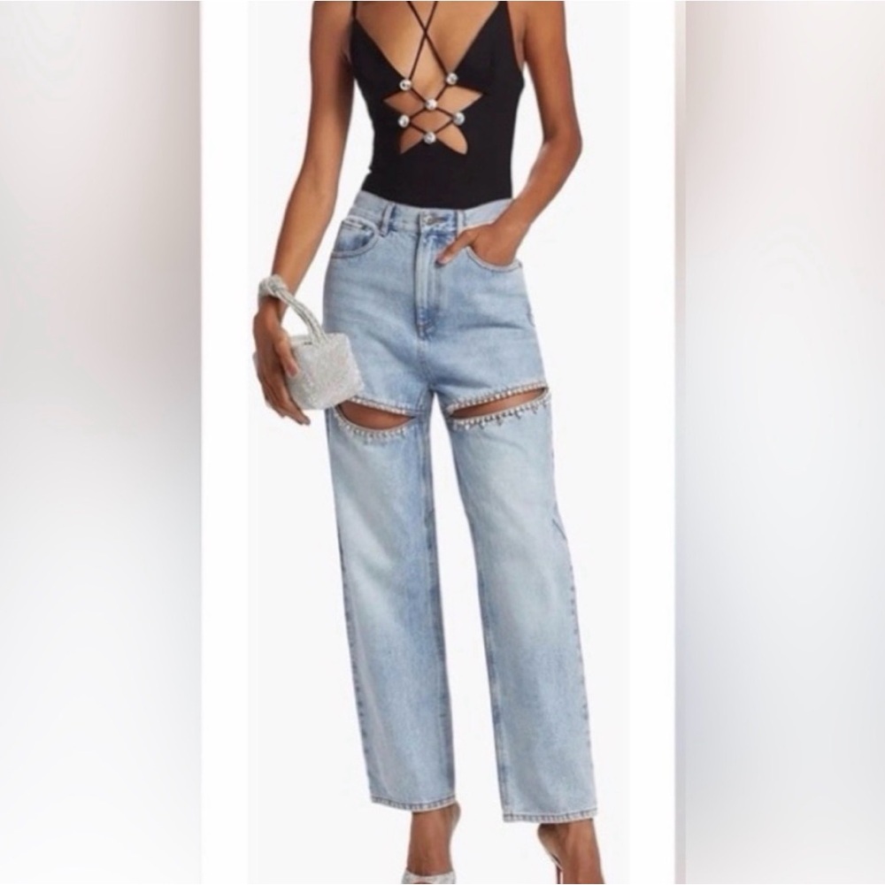 Torn By Ronny Kobo Mariah Jeans Size 26 Taylor Swift Rhinestone Light Wash NWT - Picture 3 of 13